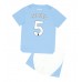 Manchester City John Stones #5 Hjemmedraktsett Barn 2023-24 Korte ermer (+ Korte bukser)